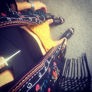 Forever 21 sheer tunic with fringe